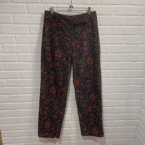 Vintage Talbots Floral Corduroy Pants